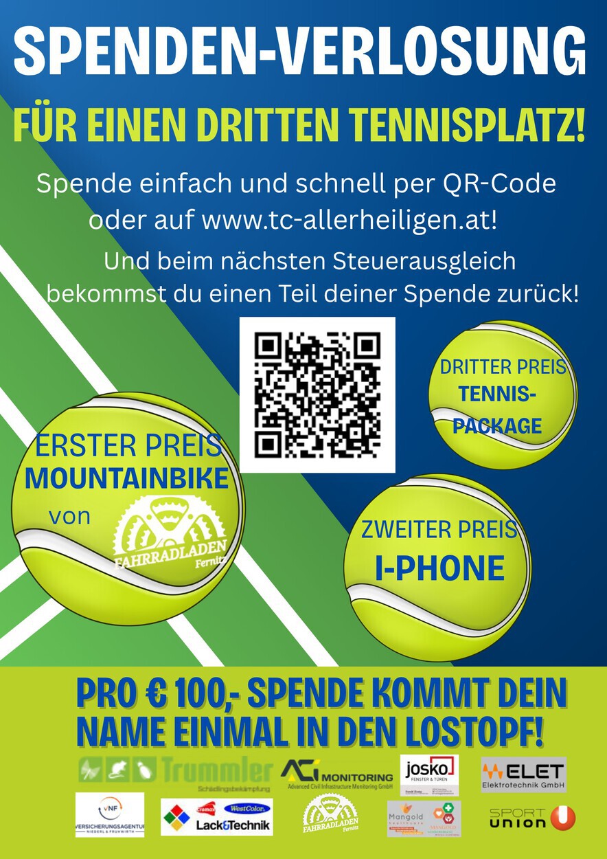 MOUNTAINBIKE, I-PHONE und TENNIS-PACKAGE zu gewinnen!